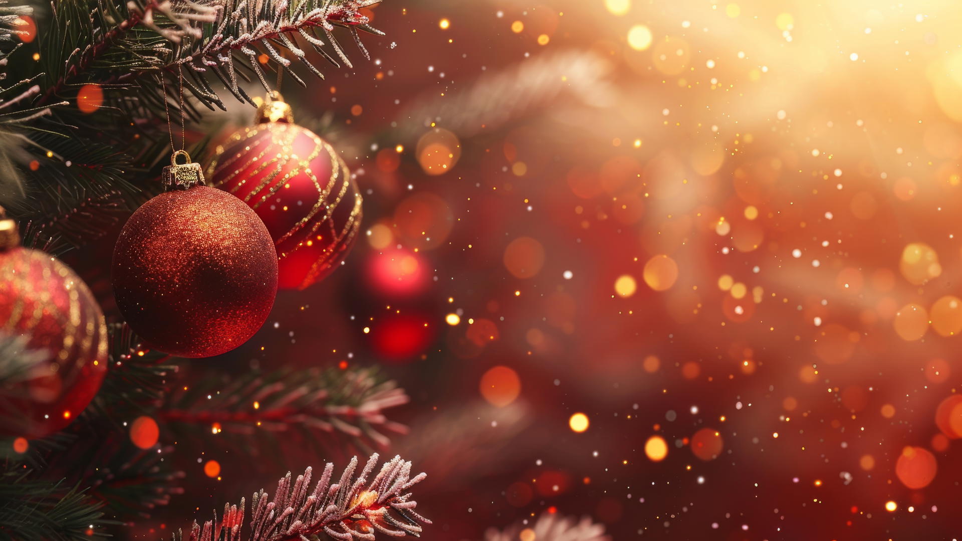 Festive Christmas background with decorations