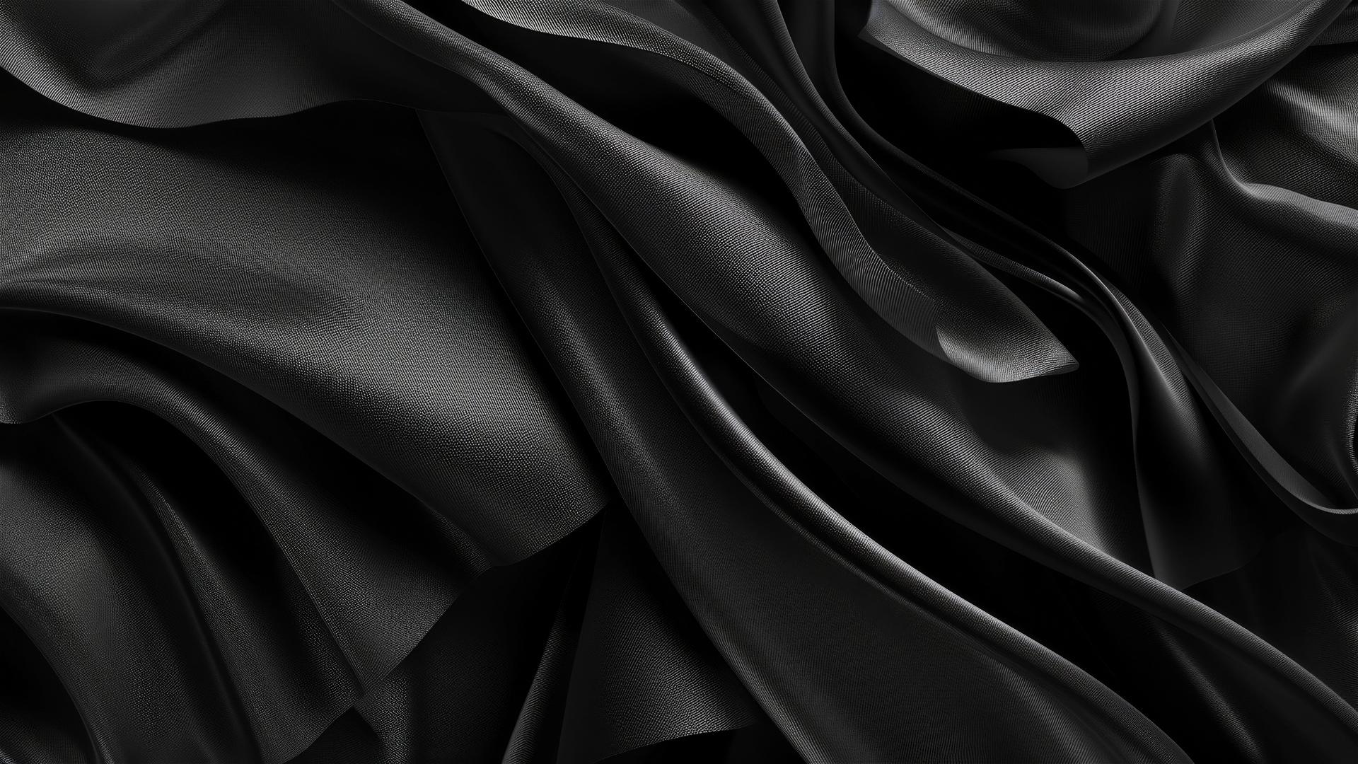 Black velvet flowing shapes on iPhone background