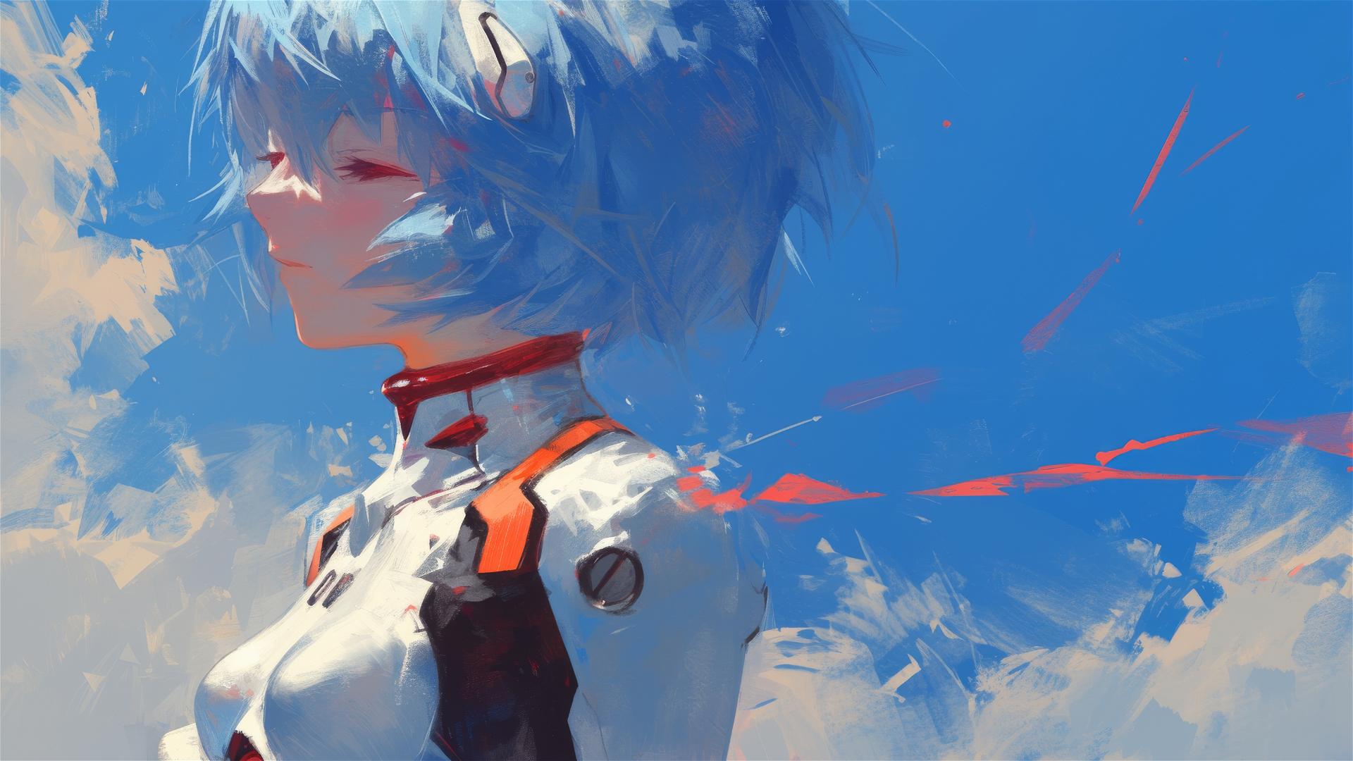 Illustration of Rei Ayanami from Neon Genesis Evangelion