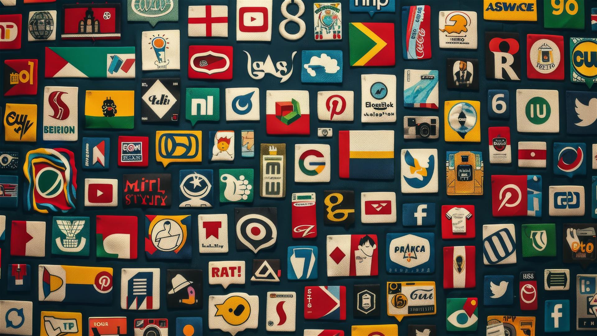 Minimalist background featuring various global brand logos