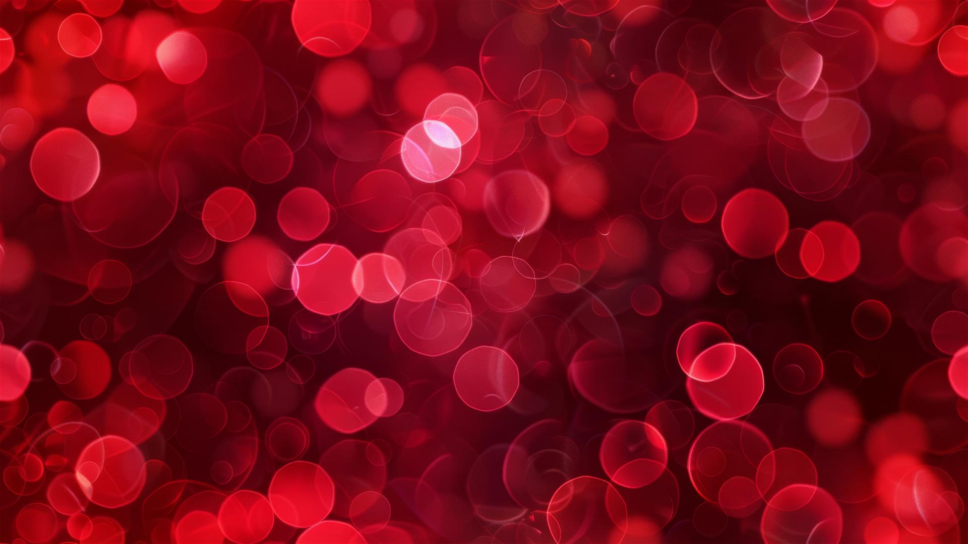Red bokeh Christmas lights with polka dot effect