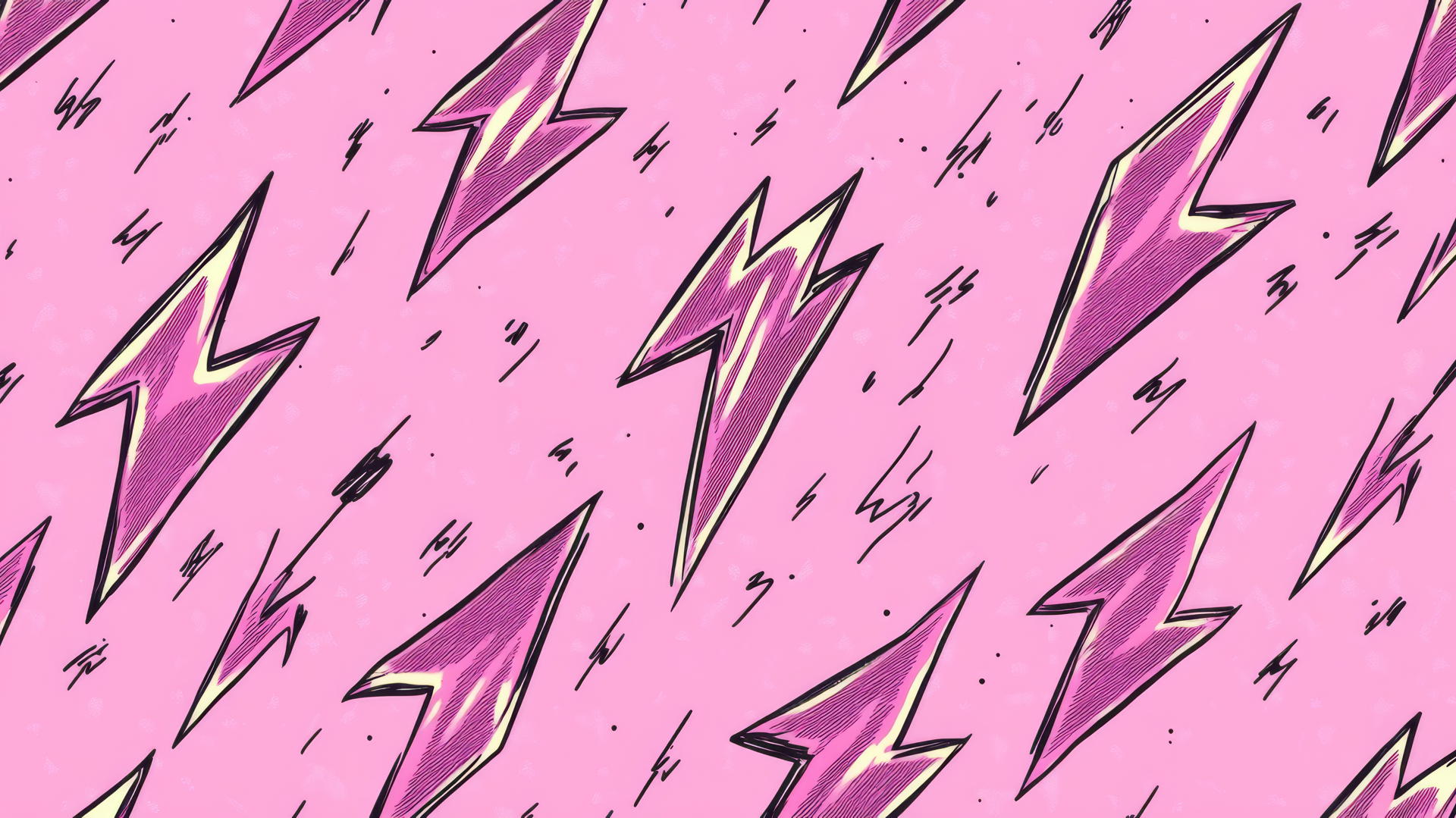 preppy pink wallpaper with pink lightning bolts on a light pink background