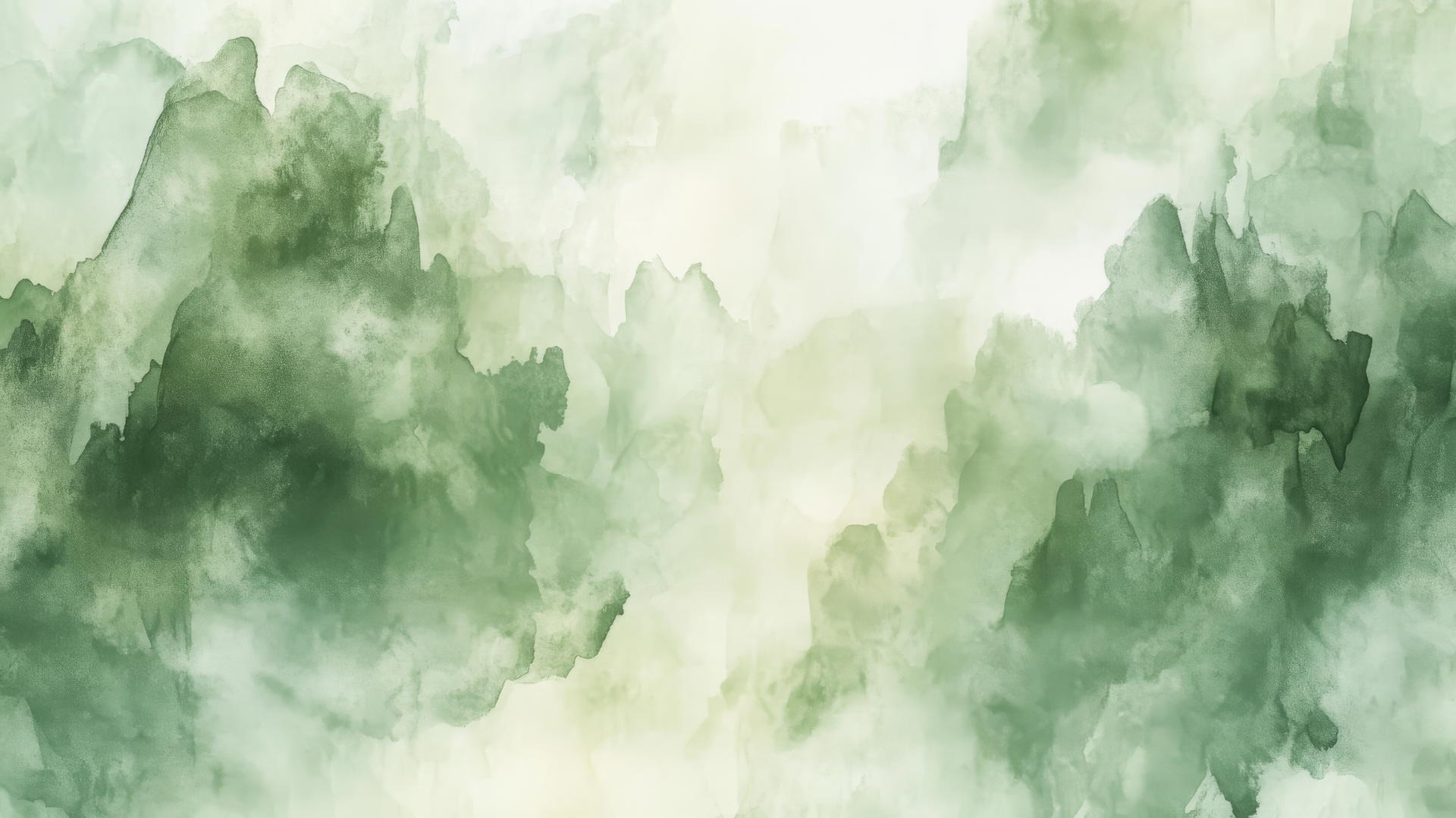 aesthetic green wallpaper with a watercolor wash in various shades of green