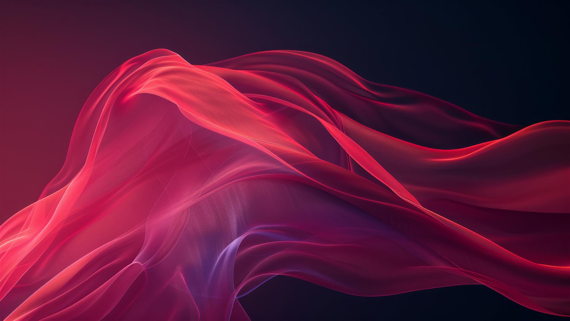 Dark ruby flowing shapes on iPhone background