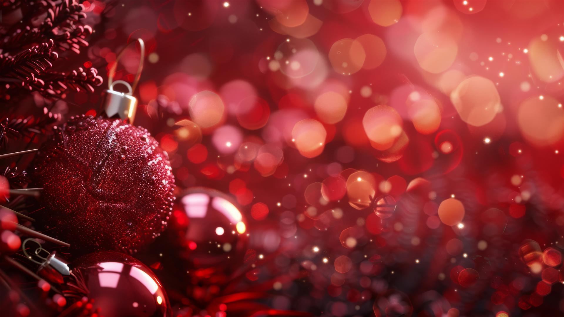 Christmas background with lots of red in 4K resolution