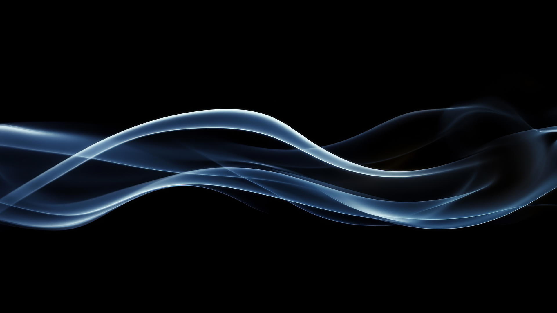 black aesthetic wallpaper with elegant abstract smoke pattern on jet-black background