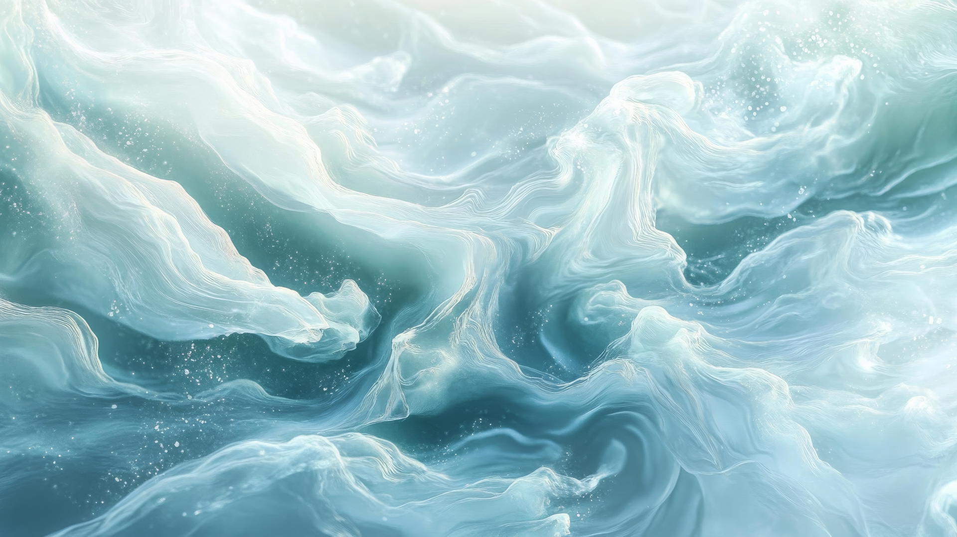 ethereal ocean waves with sparkling highlights and gentle curves, summer aesthetic wallpaper