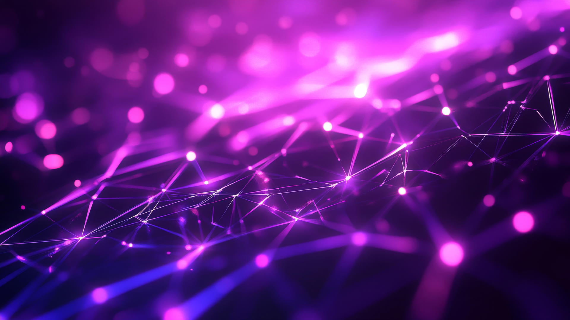 wallpaper purple 4k geometric design with glowing light edges