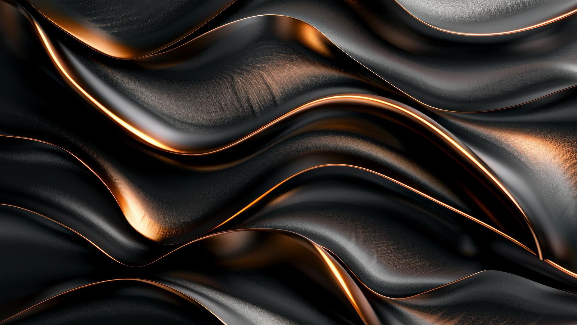 Elegant copper shapes on black for iPhone
