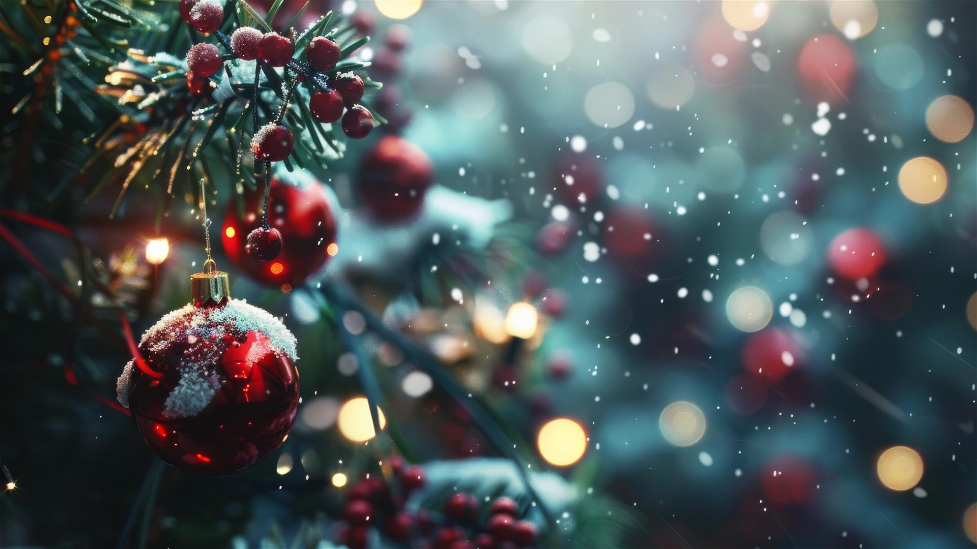 festive Christmas background in 4K resolution