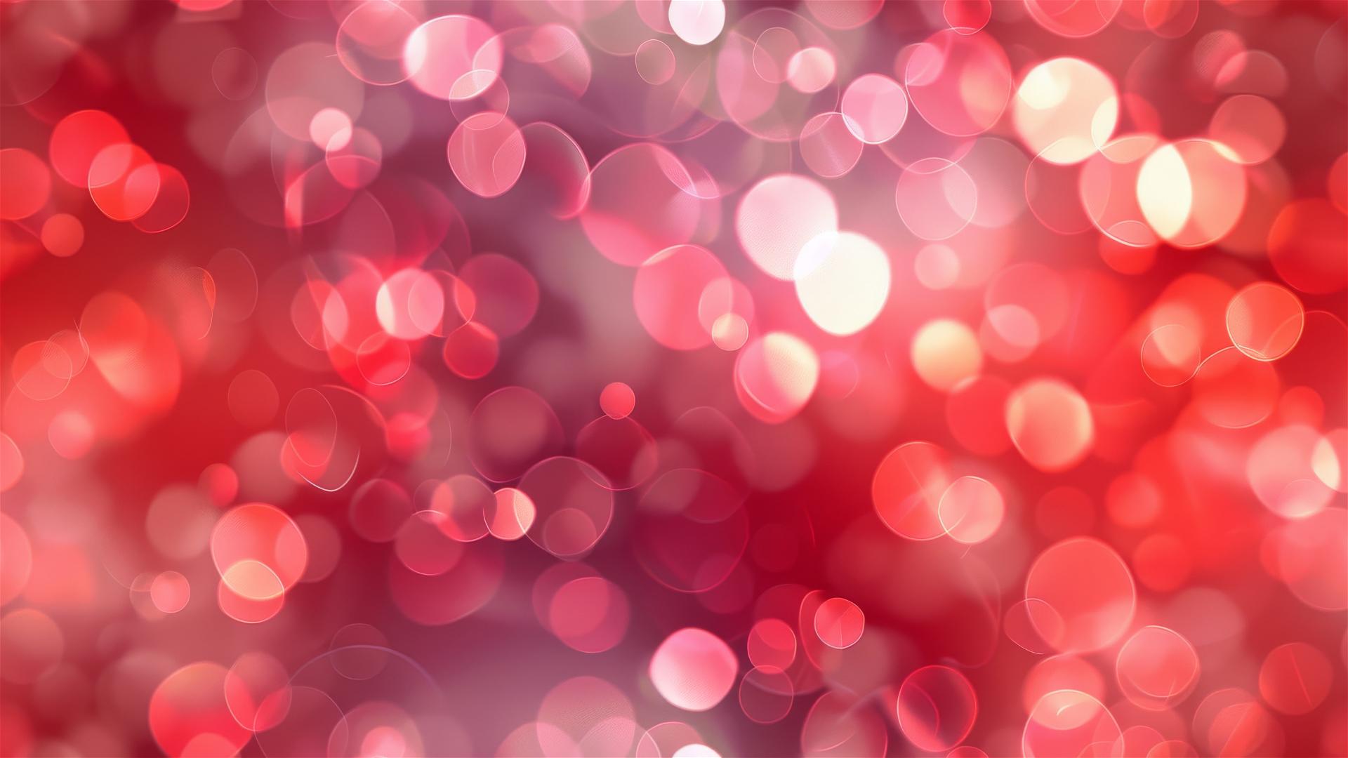Red bokeh Christmas lights with artistic polka dot style