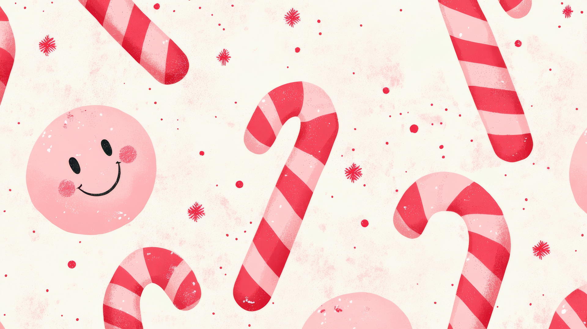 Preppy wallpaper with a retro Christmas candy cane design