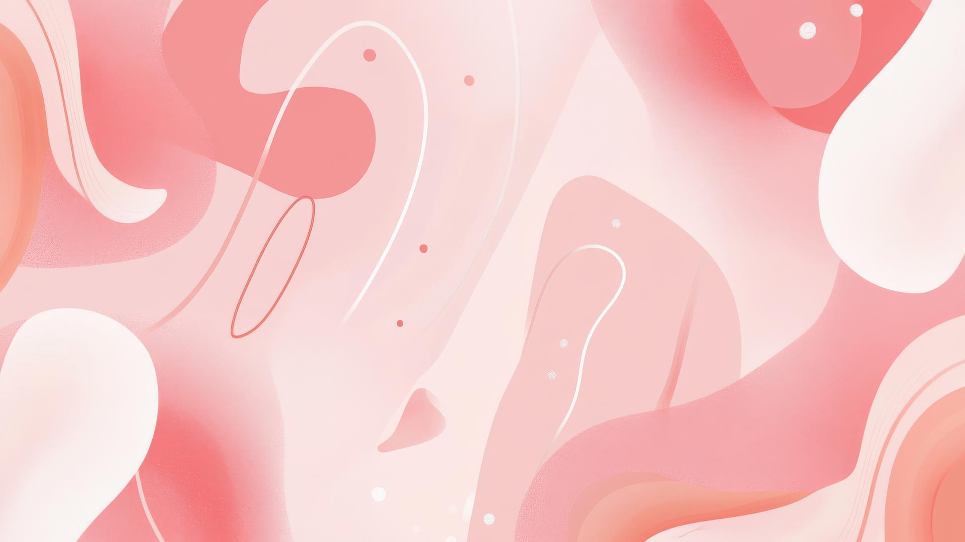 Aesthetic cute pink wallpaper with abstract shapes and playful lines