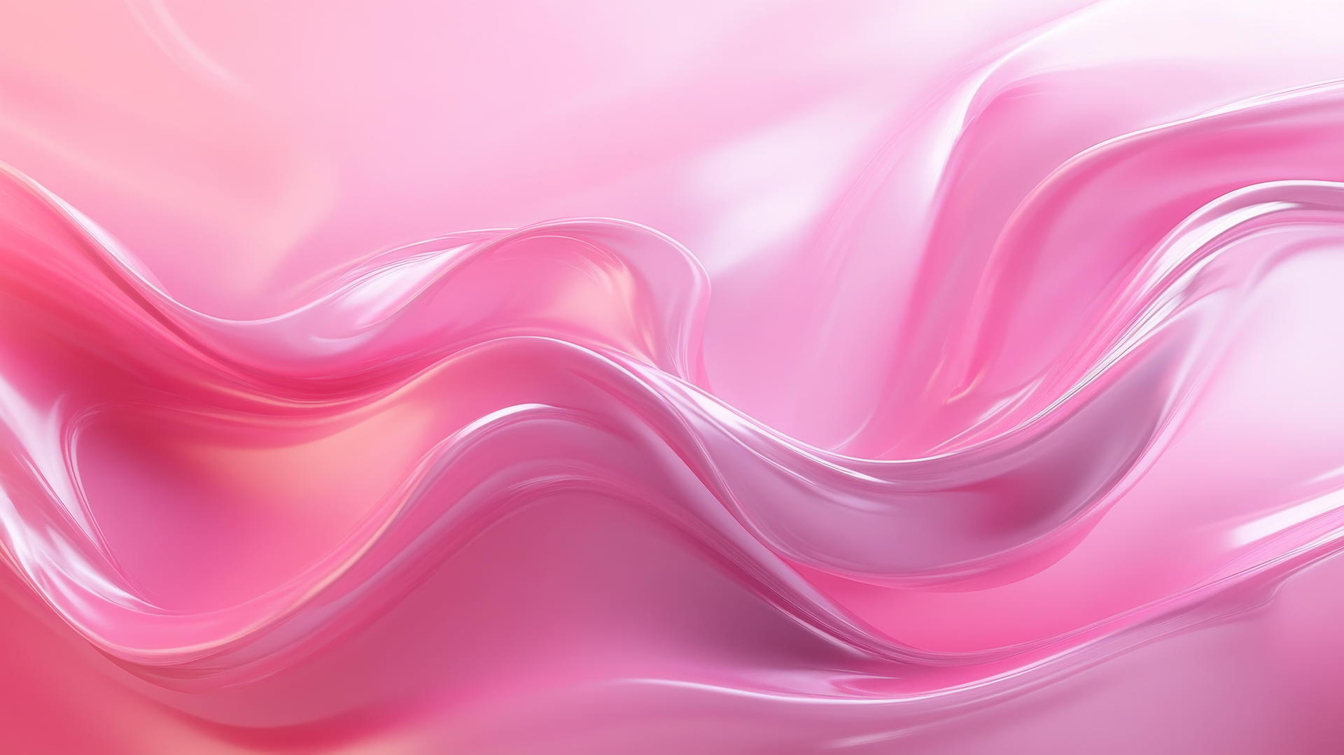 pink aesthetic wallpaper with abstract pink wave, smooth gradients, and glossy finish