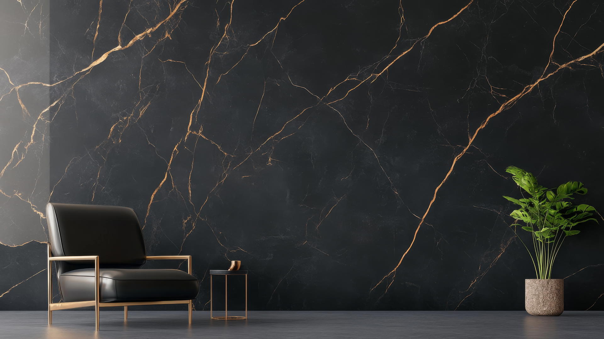 black wallpaper for girls with metallic rose gold marble pattern