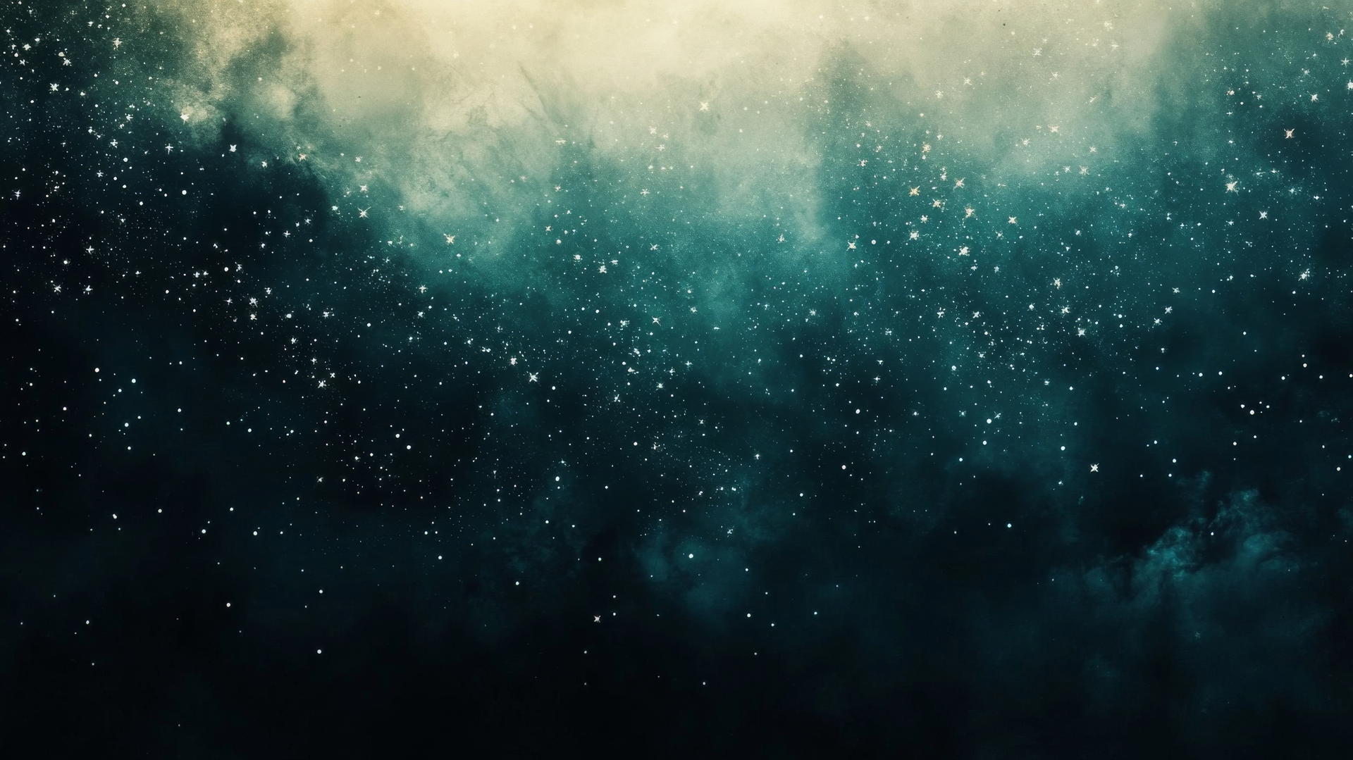 Black wallpaper for girls with a soft ombre effect to dark teal and tiny twinkling stars