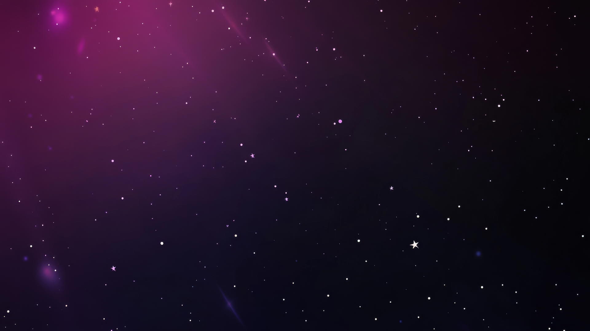 A black wallpaper for girls with a soft gradient to dark purple and small stars