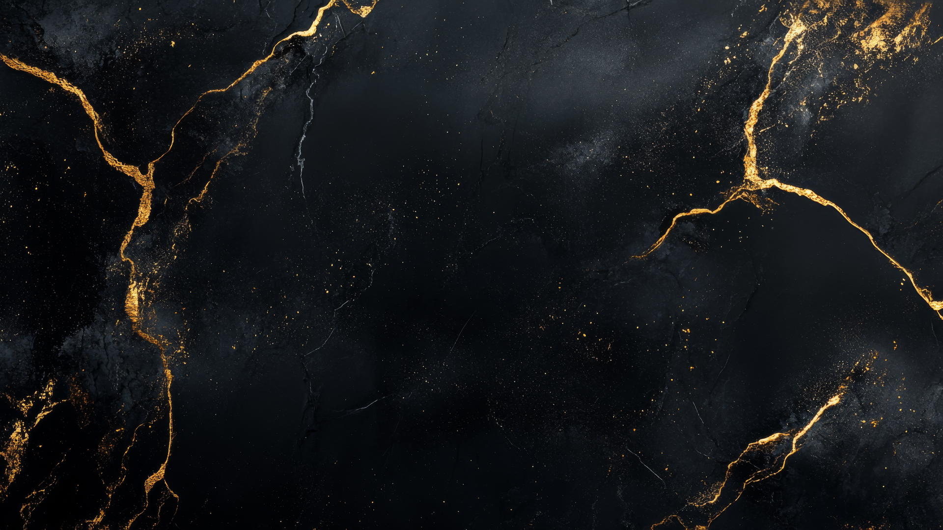 Luxurious black marble texture with gold veins, black aesthetic wallpaper