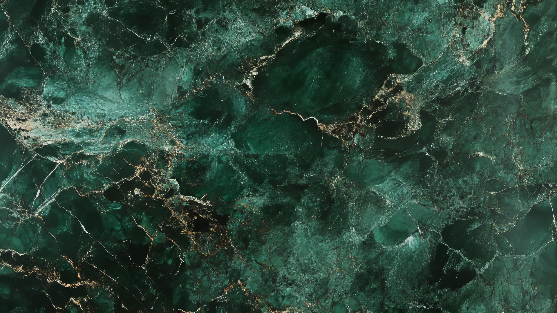 A rich, textured dark green wallpaper with hints of emerald and black.