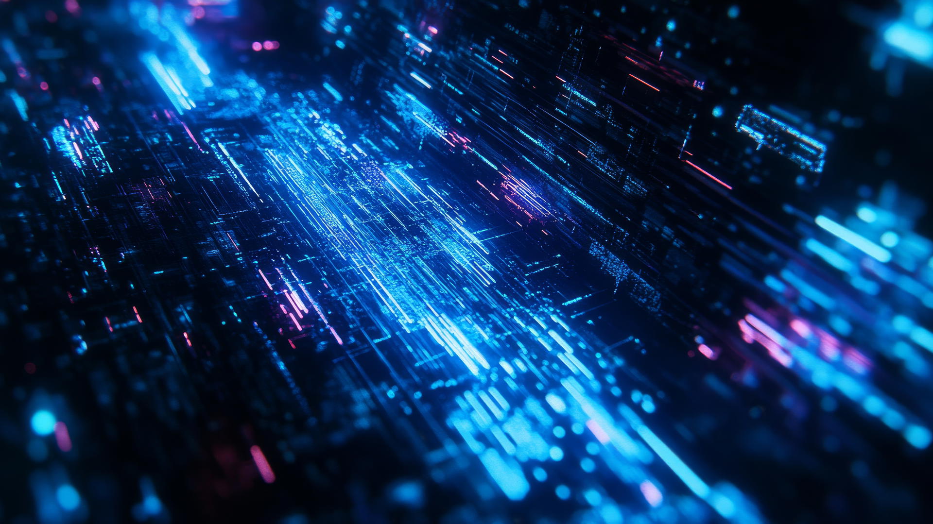 blue aesthetic wallpaper with neon blue lines on dark background
