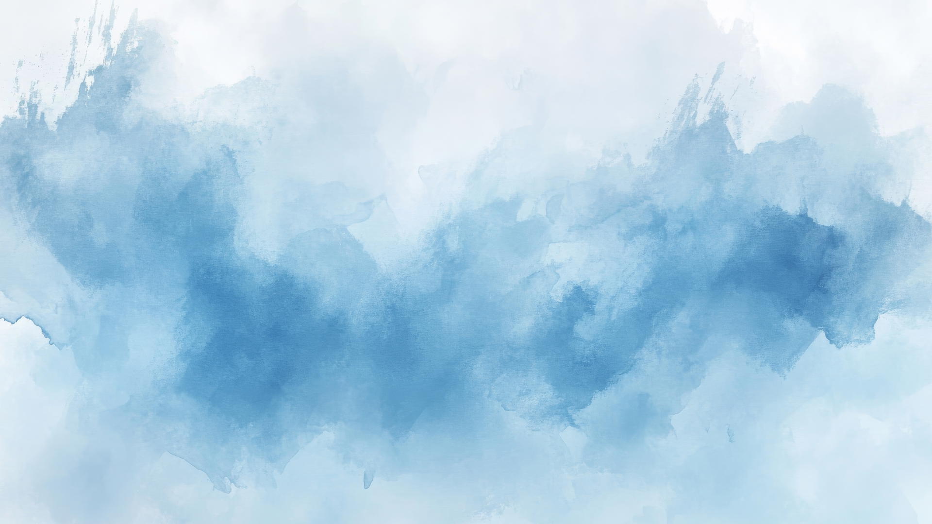 light blue wallpaper with soft watercolor brush strokes creating a serene background