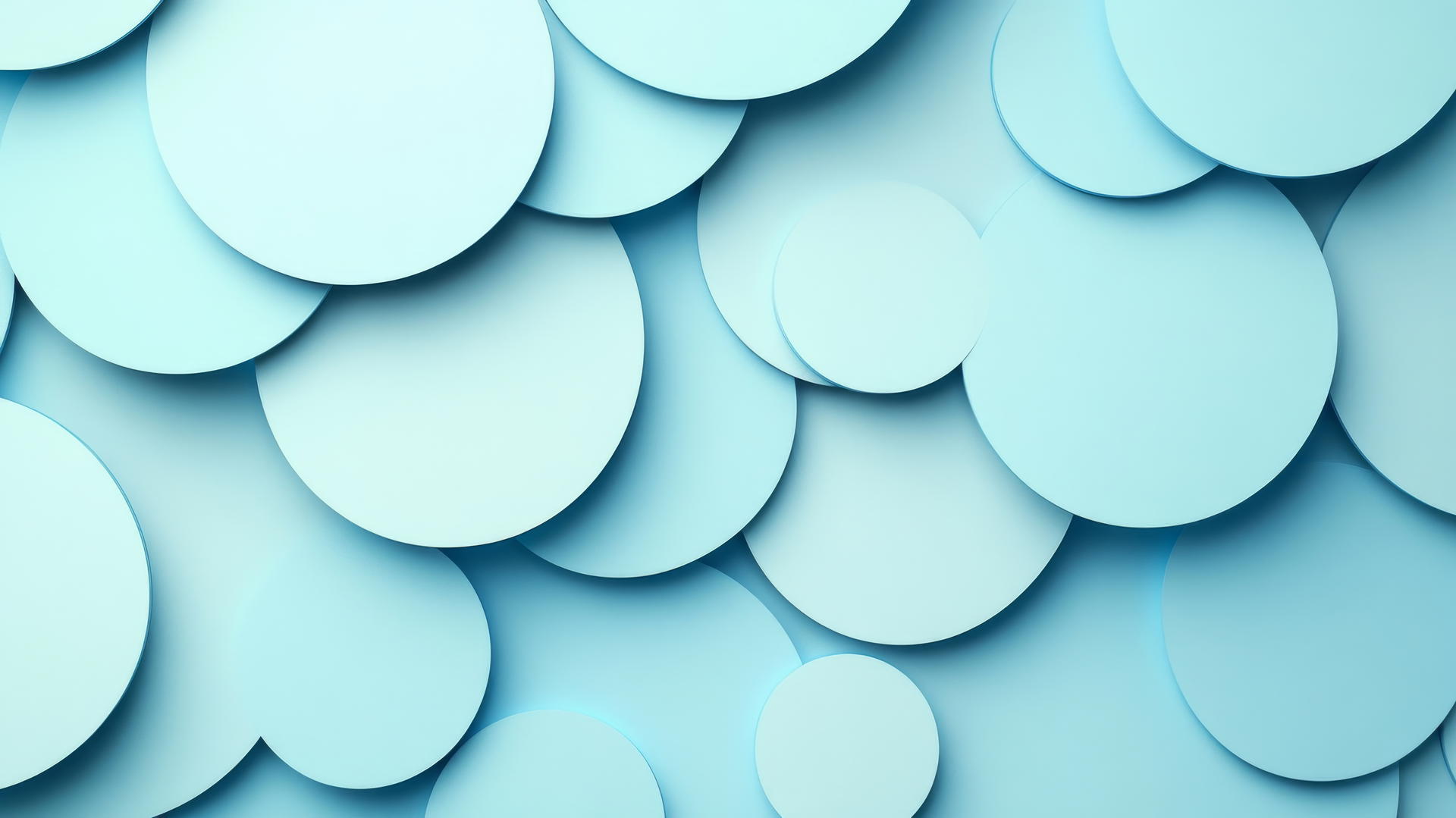 baby blue wallpaper with overlapping circles in harmonious minimalist design