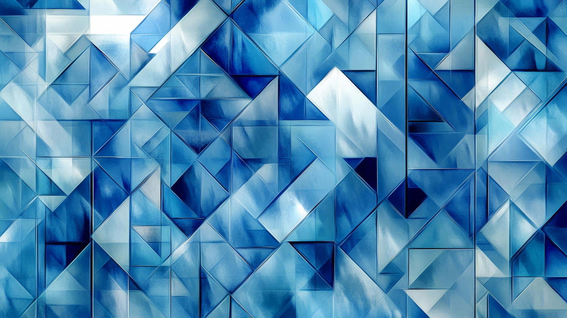 geometric tiles in shades of blue with tessellated pattern, blue background wallpaper