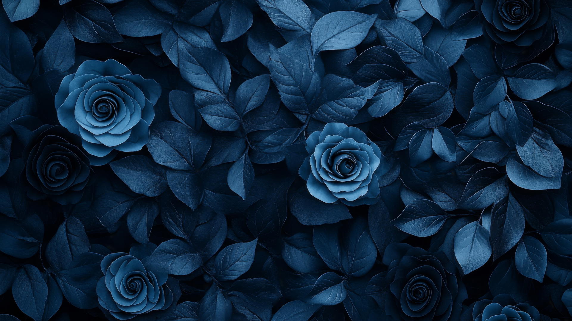 dark blue aesthetic wallpaper with intricate floral pattern