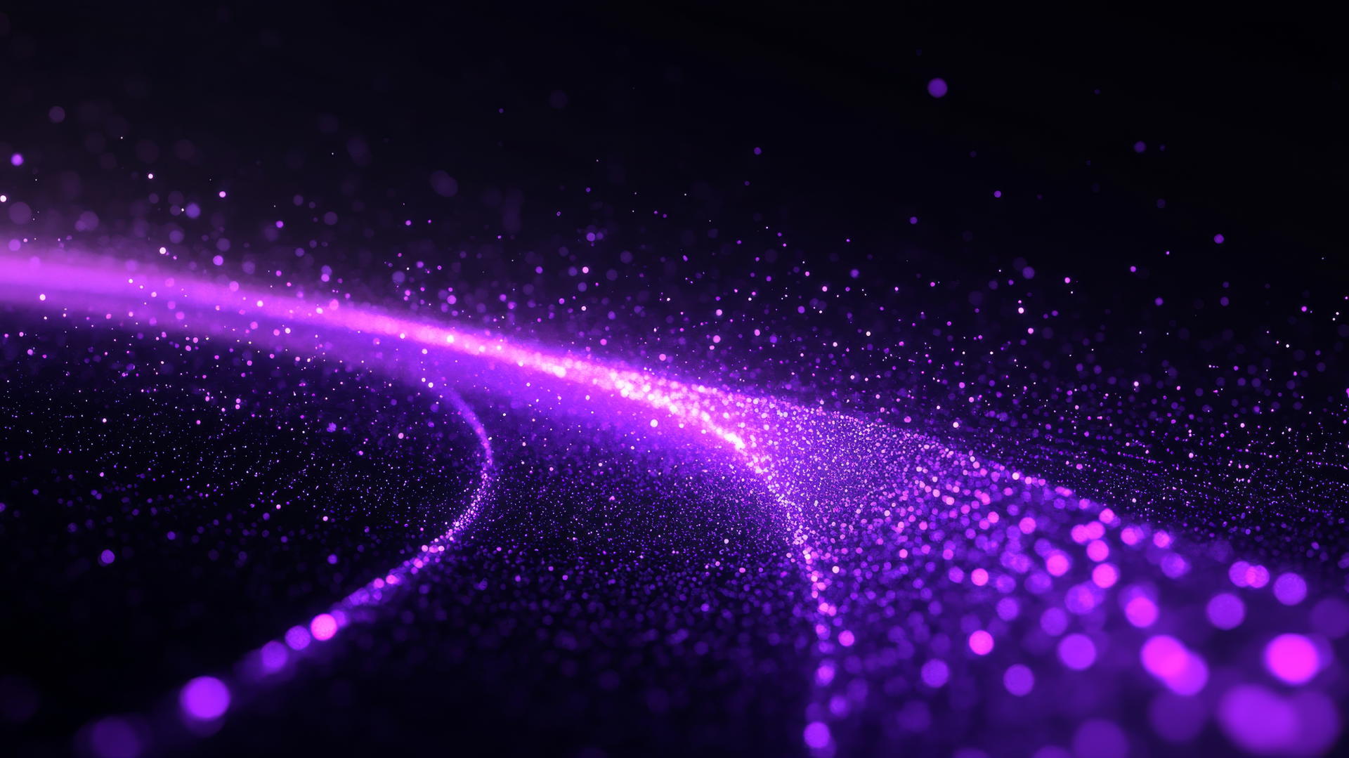 neon purple aesthetic wallpaper with a glowing line and particles