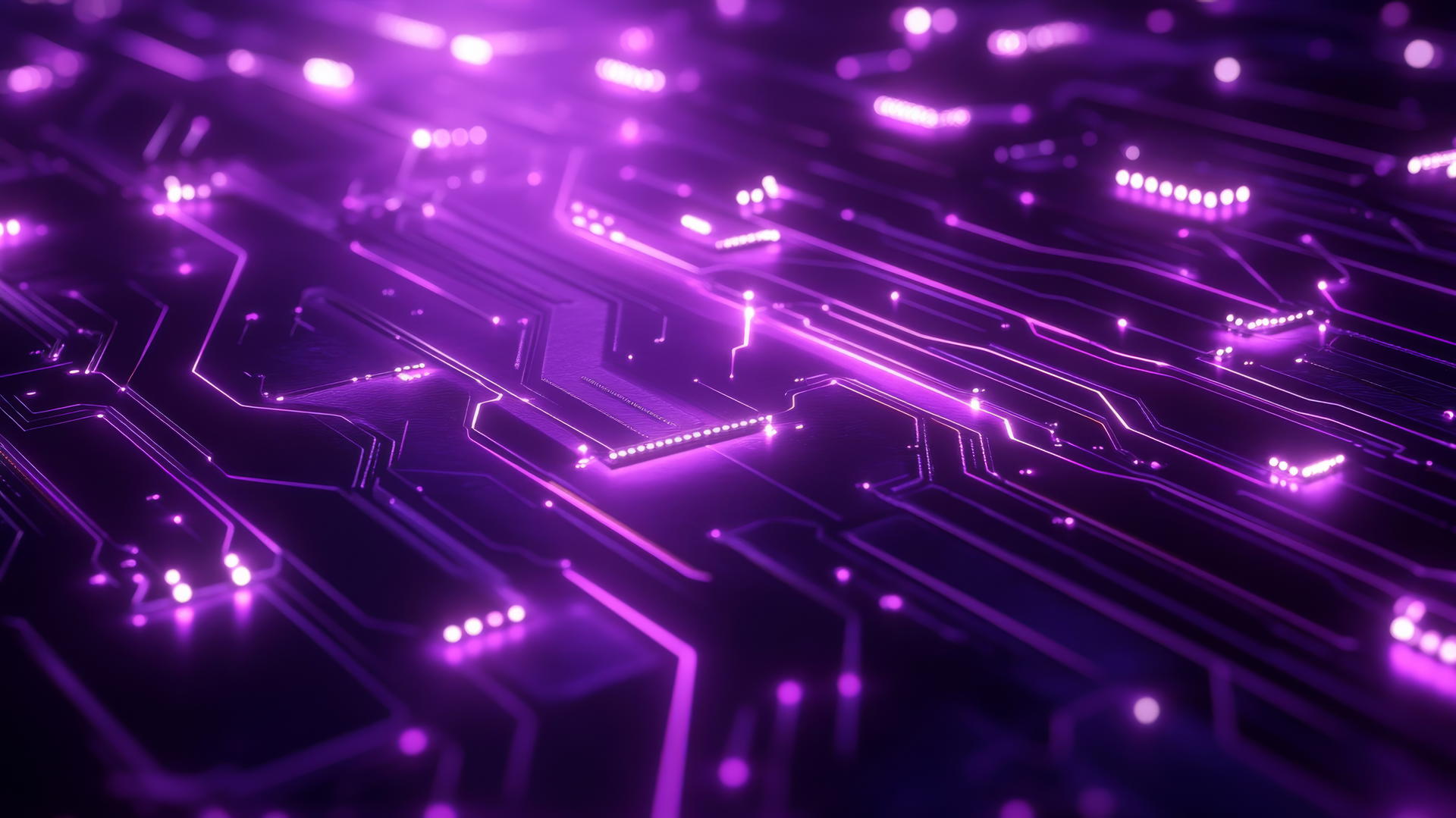 futuristic purple background wallpaper with glowing circuit-like lines