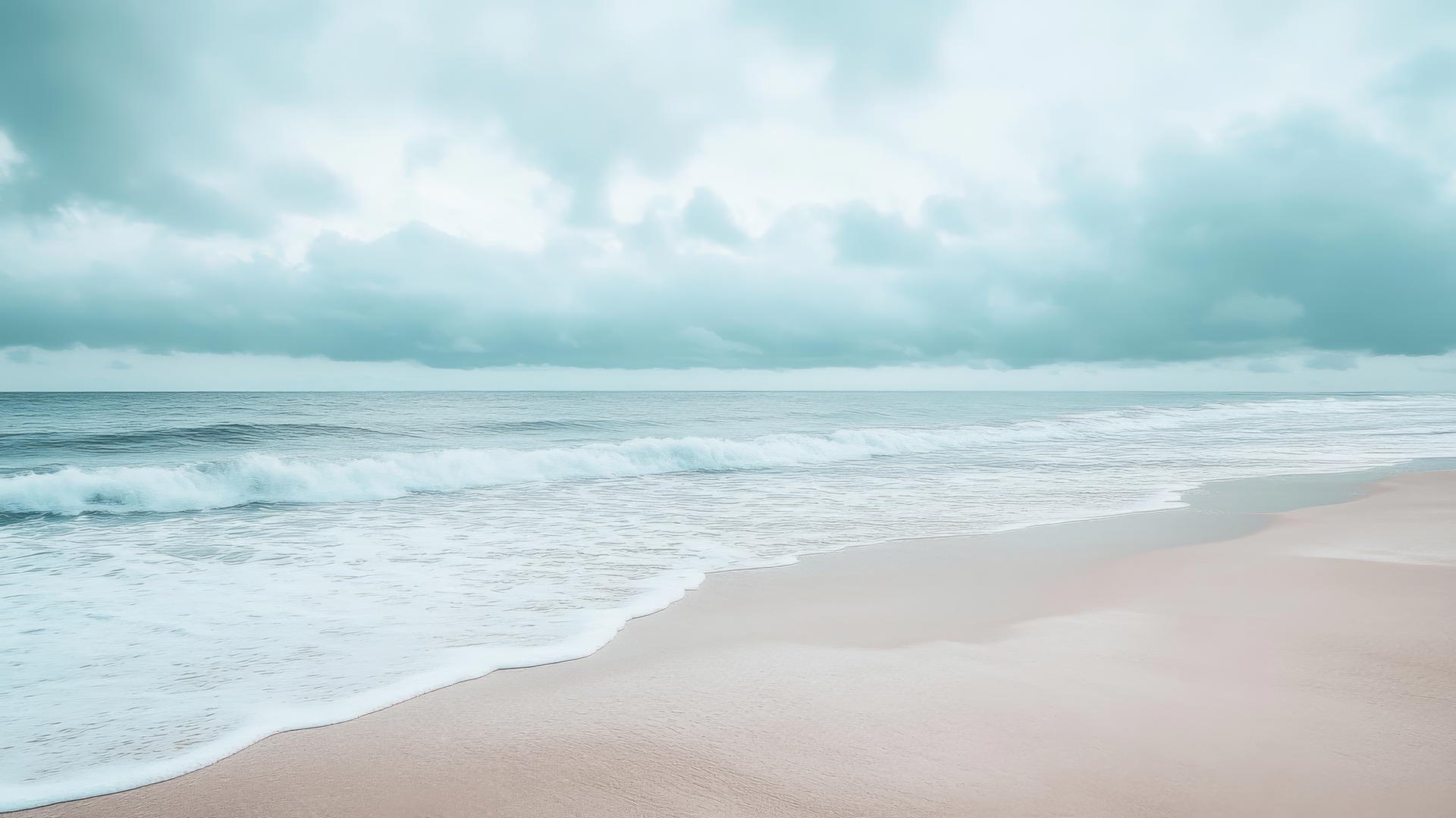 Minimalist beach wallpaper aesthetic with smooth sand and gentle waves
