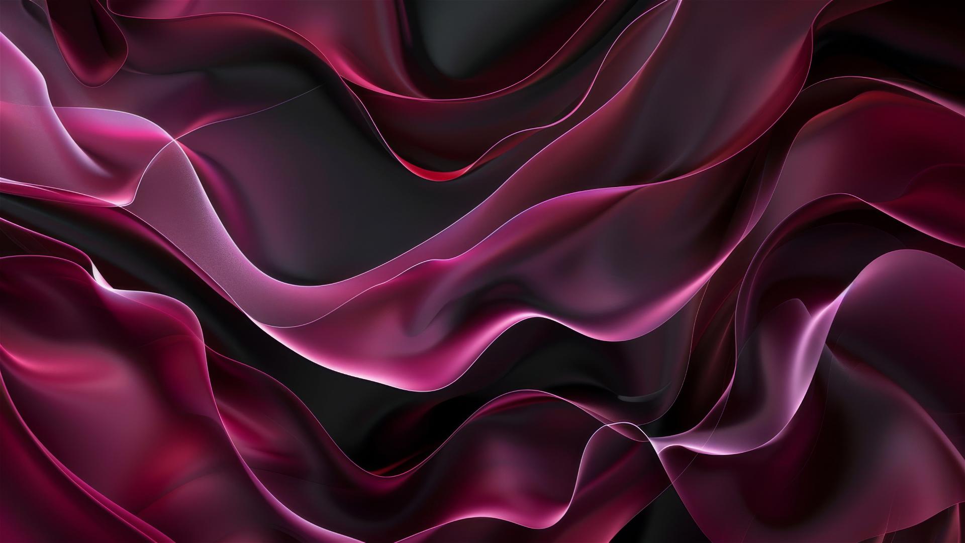 Black and maroon flowy shapes on iPhone background