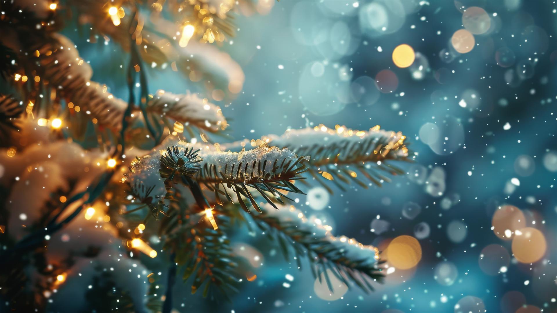 Festive Christmas background with holiday elements