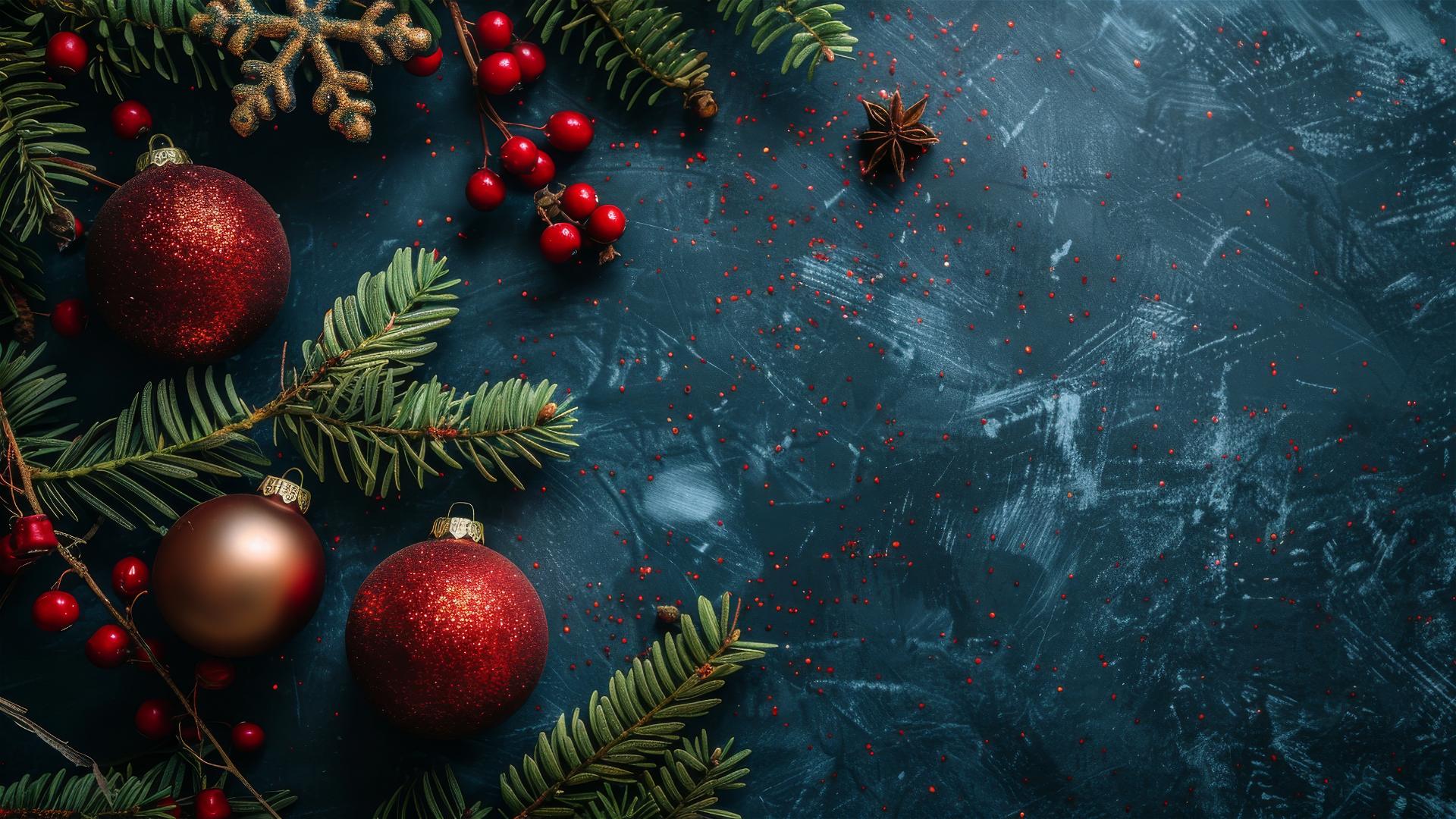 Festive Christmas-themed digital art with holiday elements