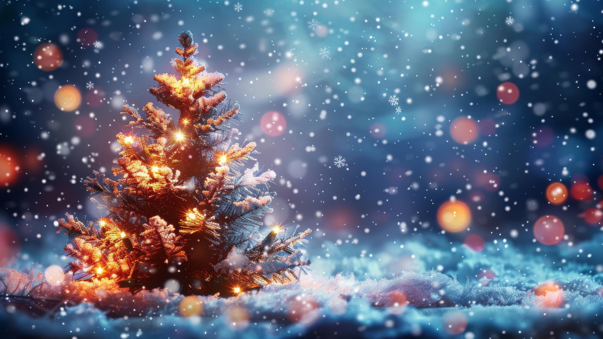 Festive Christmas-themed background with holiday elements
