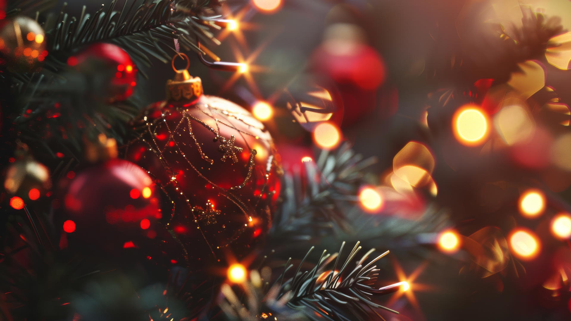 Festive Christmas background in 4K resolution