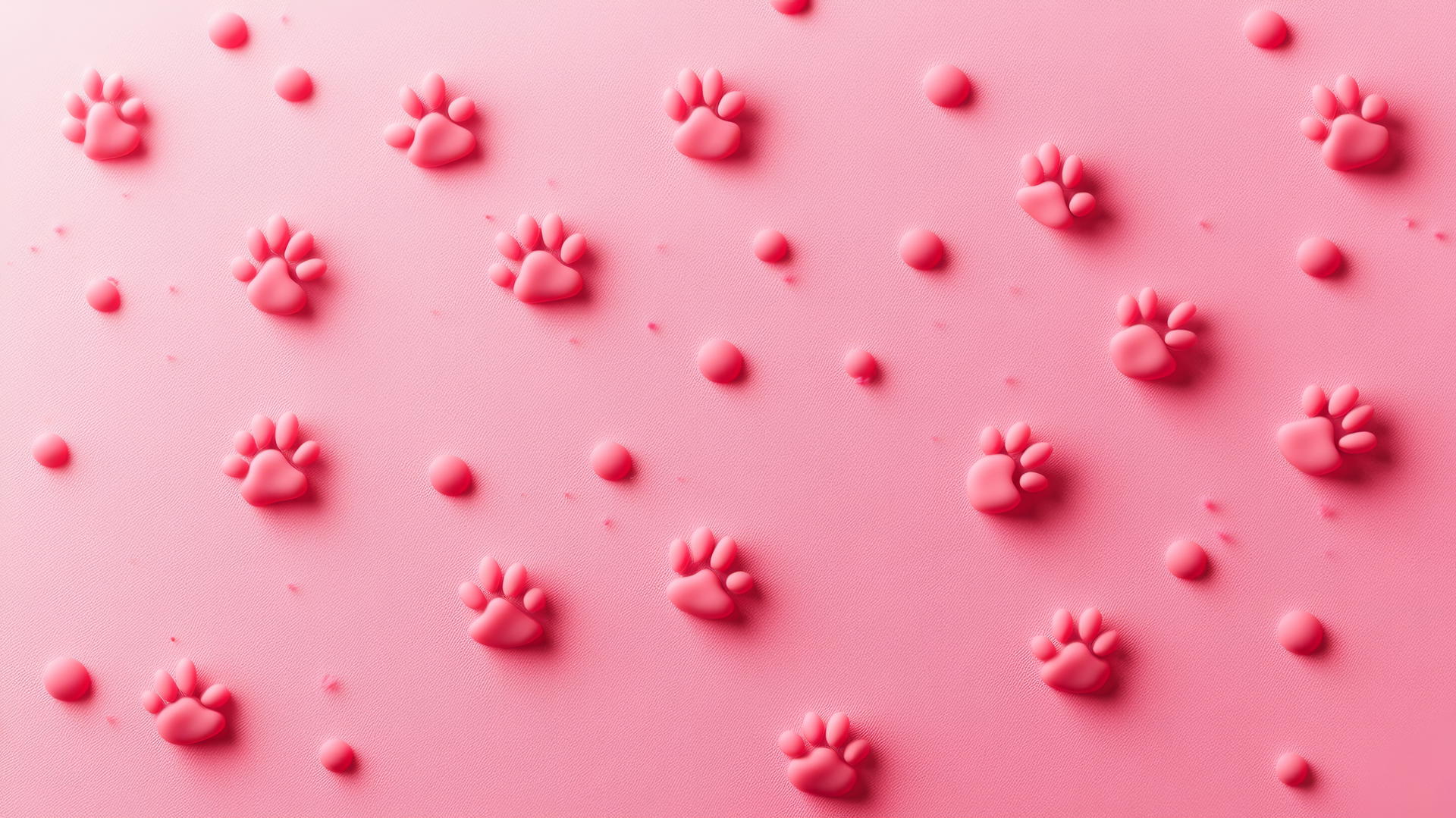 pink cute wallpaper with tiny paw prints on a pink background