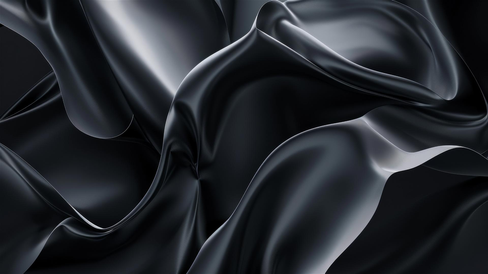 Dark platinum flowing shapes on iPhone screen