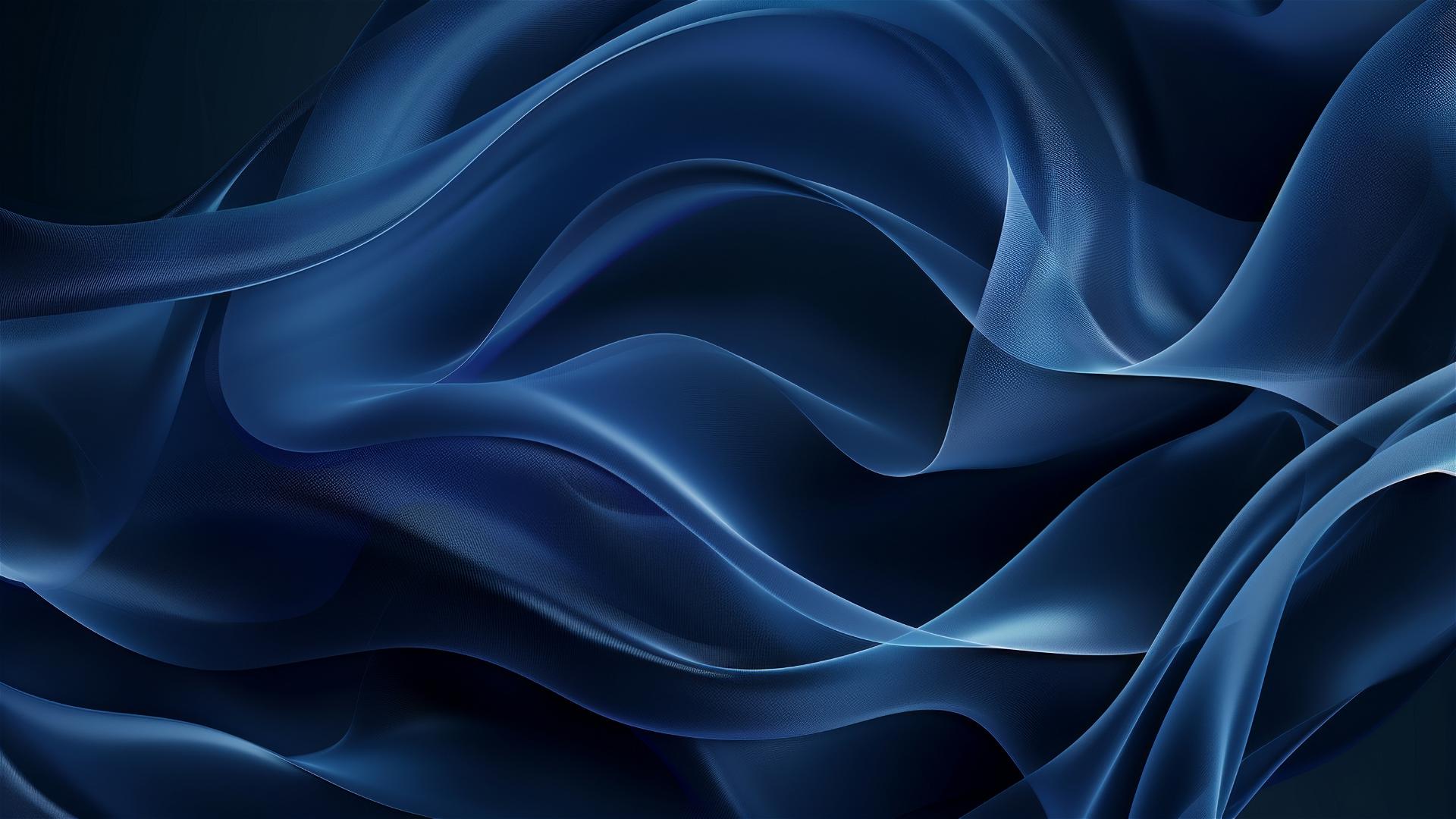 Dark azure flowing shapes on iPhone background