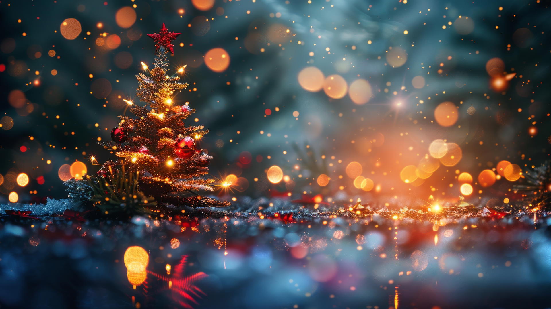Festive Christmas background in 4K resolution
