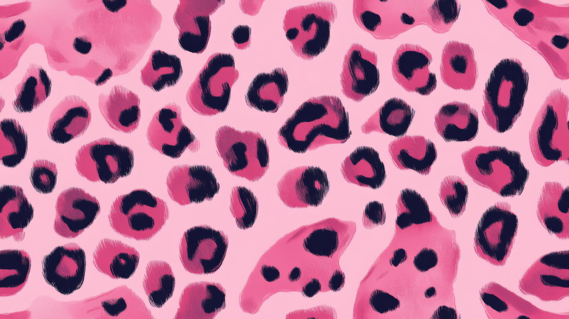 Preppy wallpaper with seamless pink leopard print on a pastel background