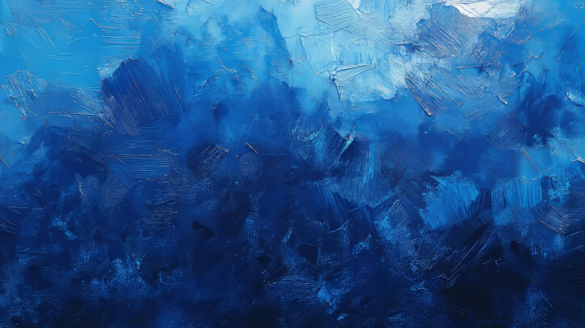 Aesthetic blue wallpaper with abstract brushstrokes on textured canvas
