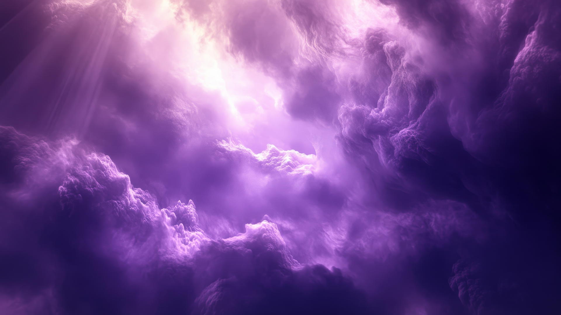 purple wallpaper 4k with ethereal cloud-like mist and light rays