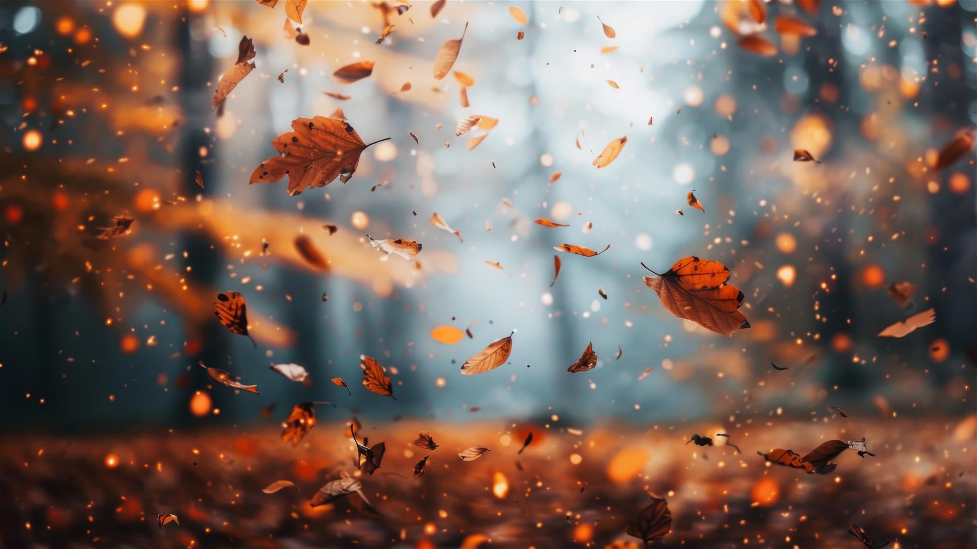 Aesthetic autumn background in 4K resolution