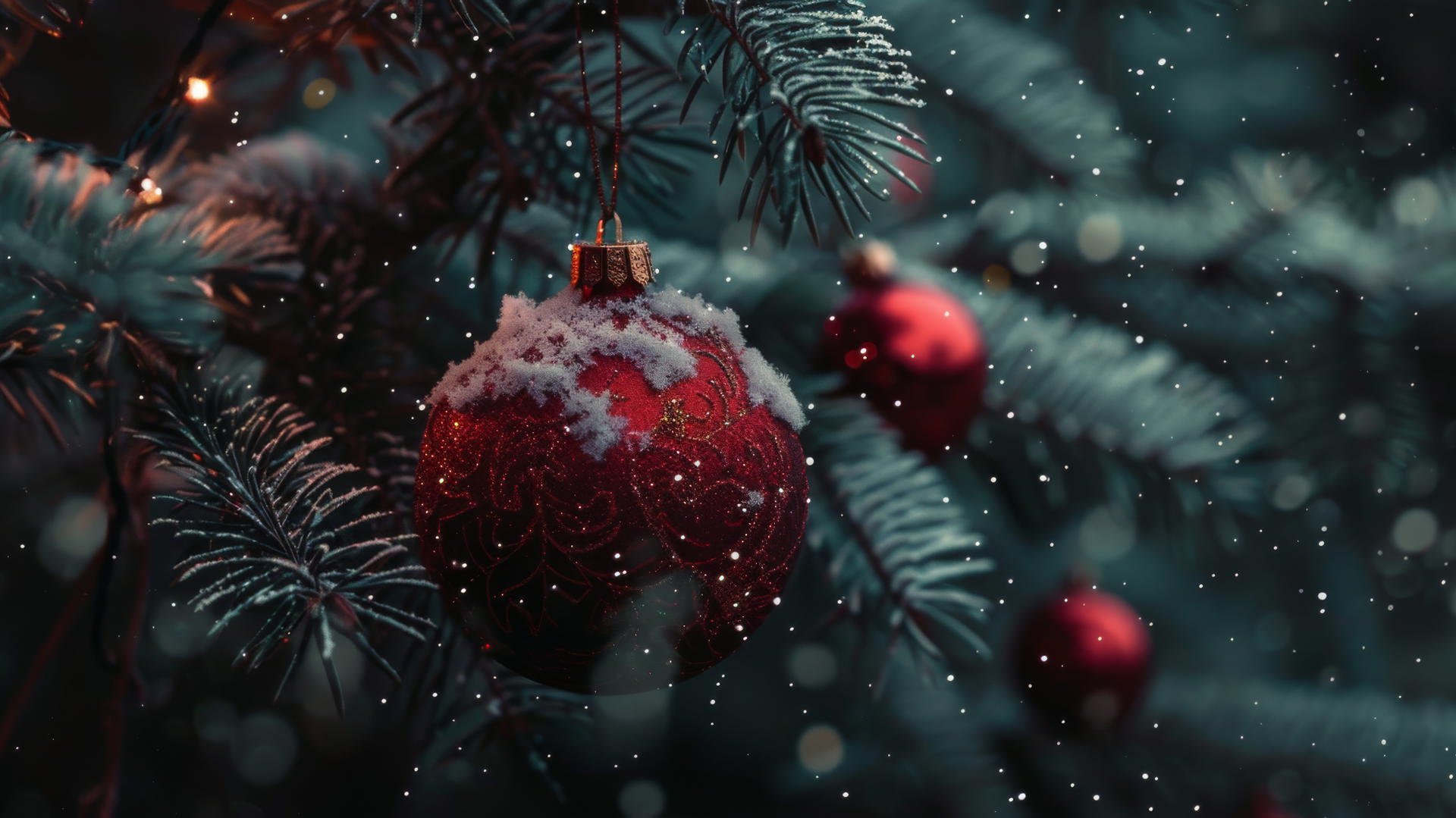 Christmas background with festive elements