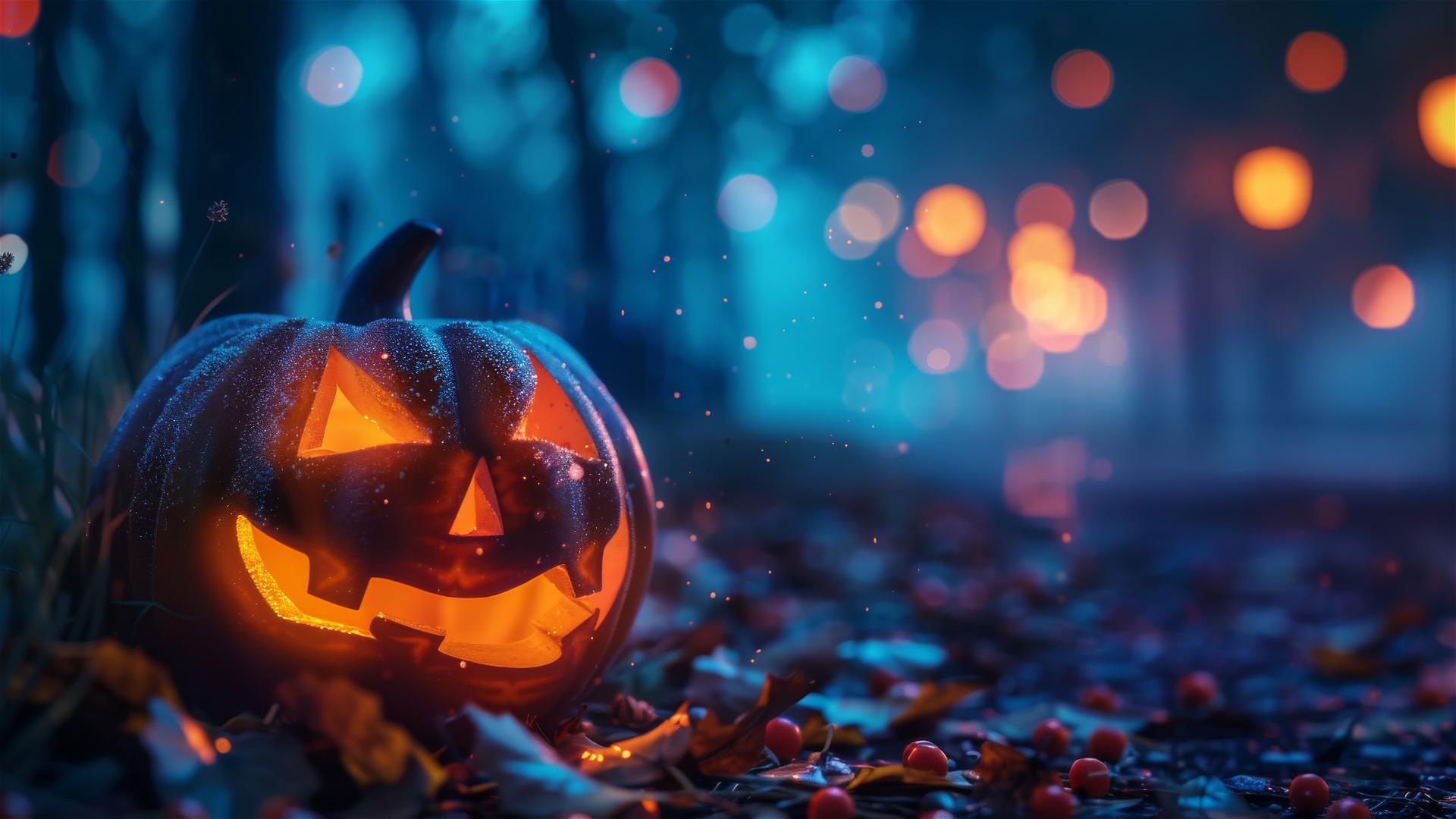 Spooky Halloween-themed background in 4K for iPhone