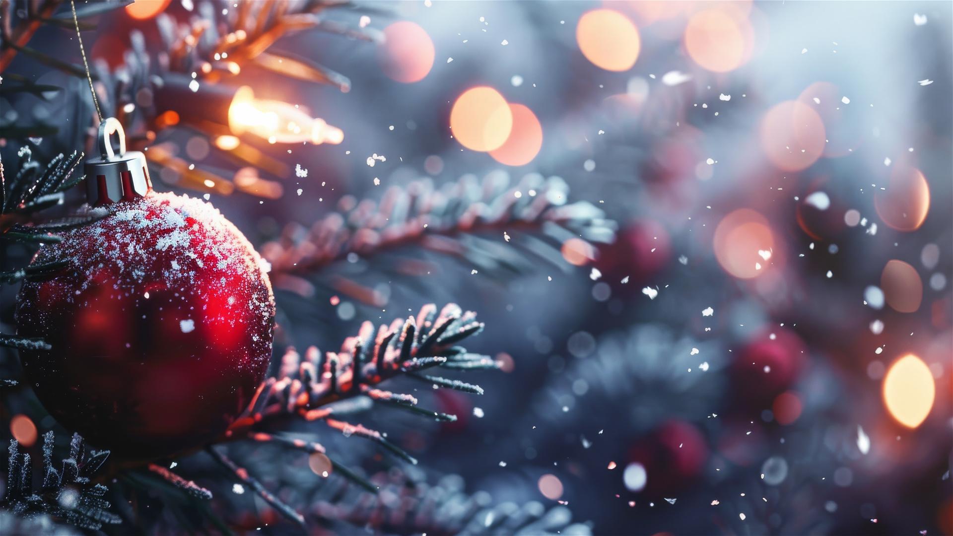 Aesthetic Christmas background in 4K resolution