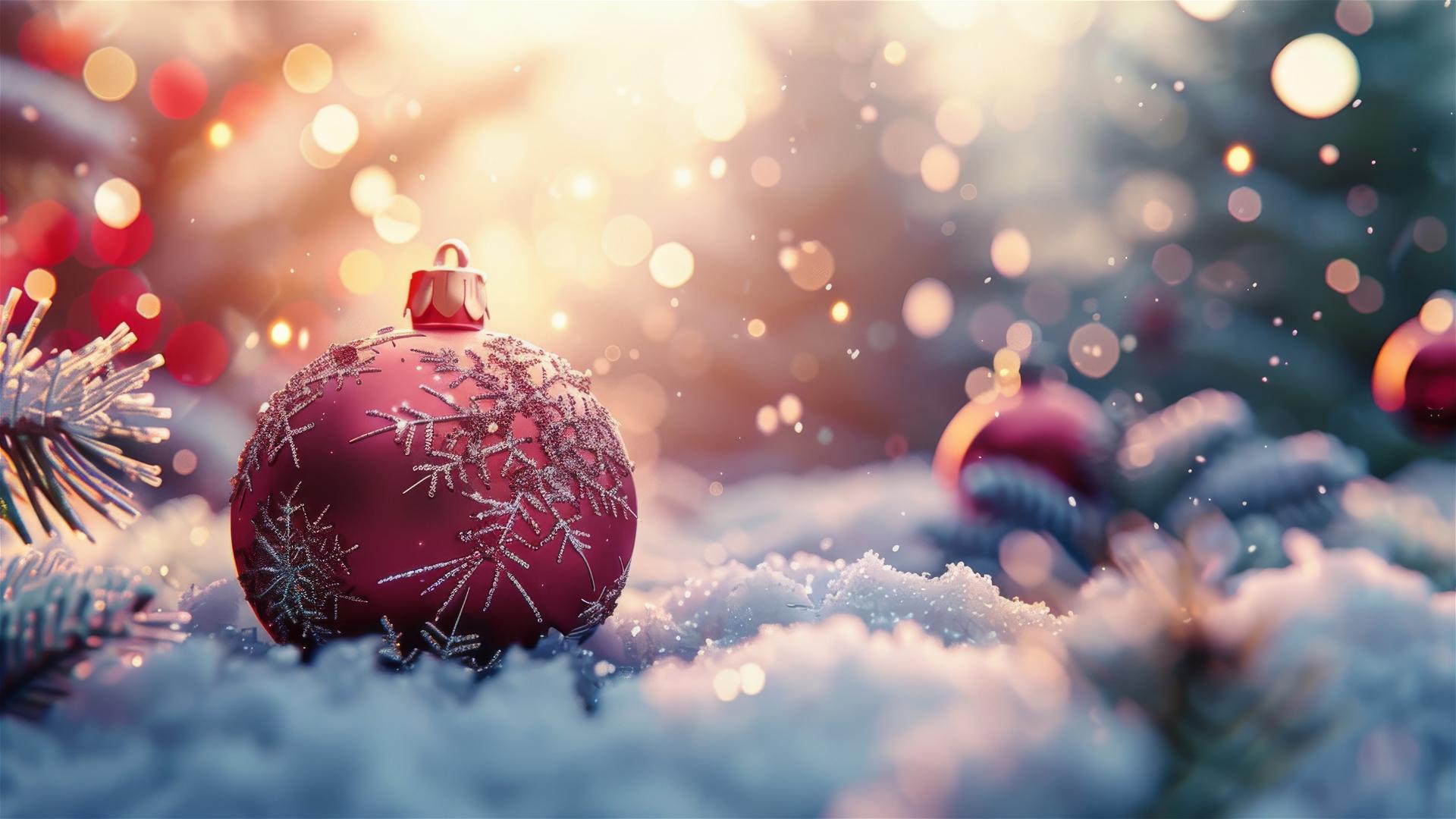 Festive Christmas background in 4K resolution
