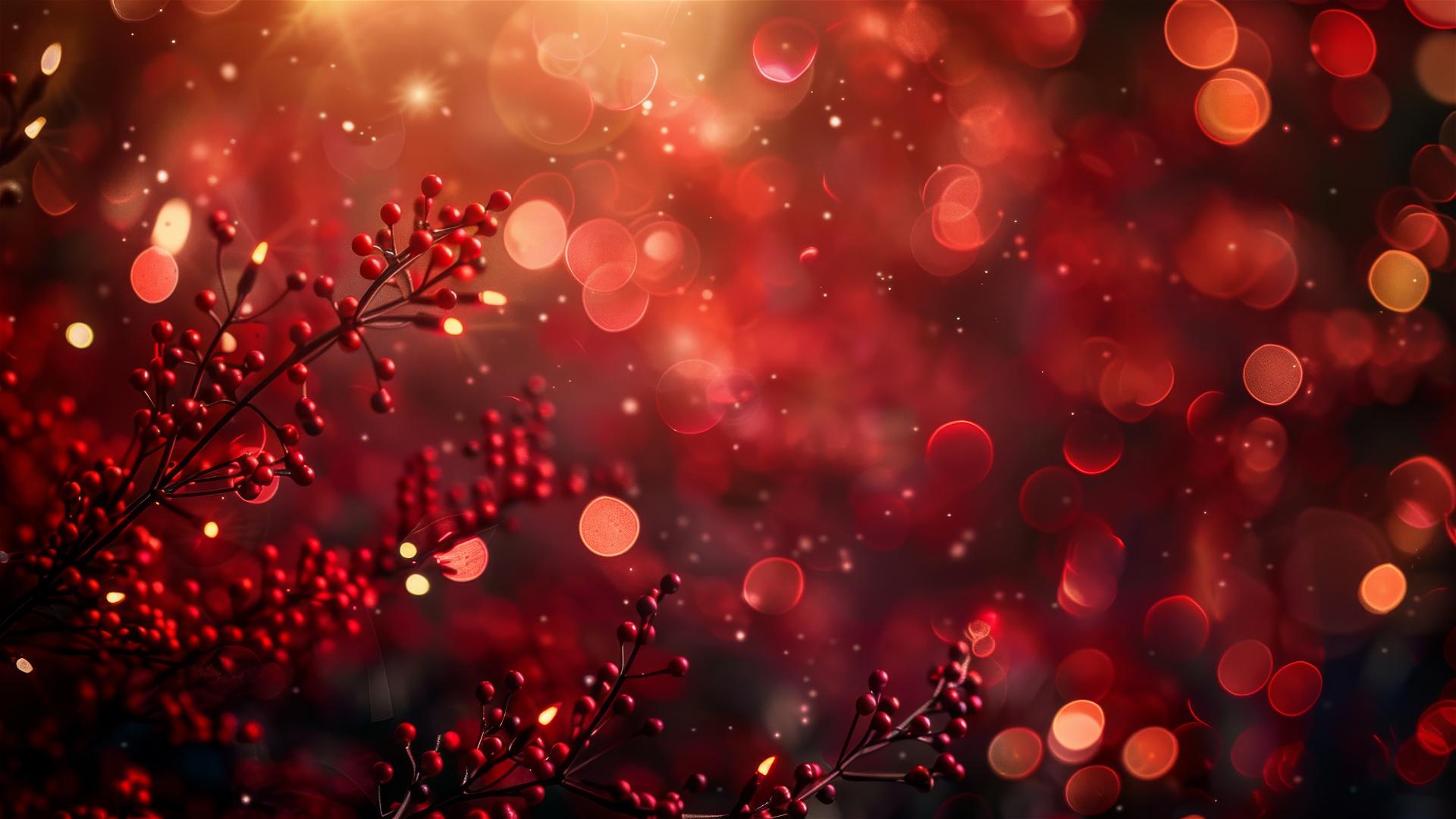 Christmas background with a dominant red color scheme