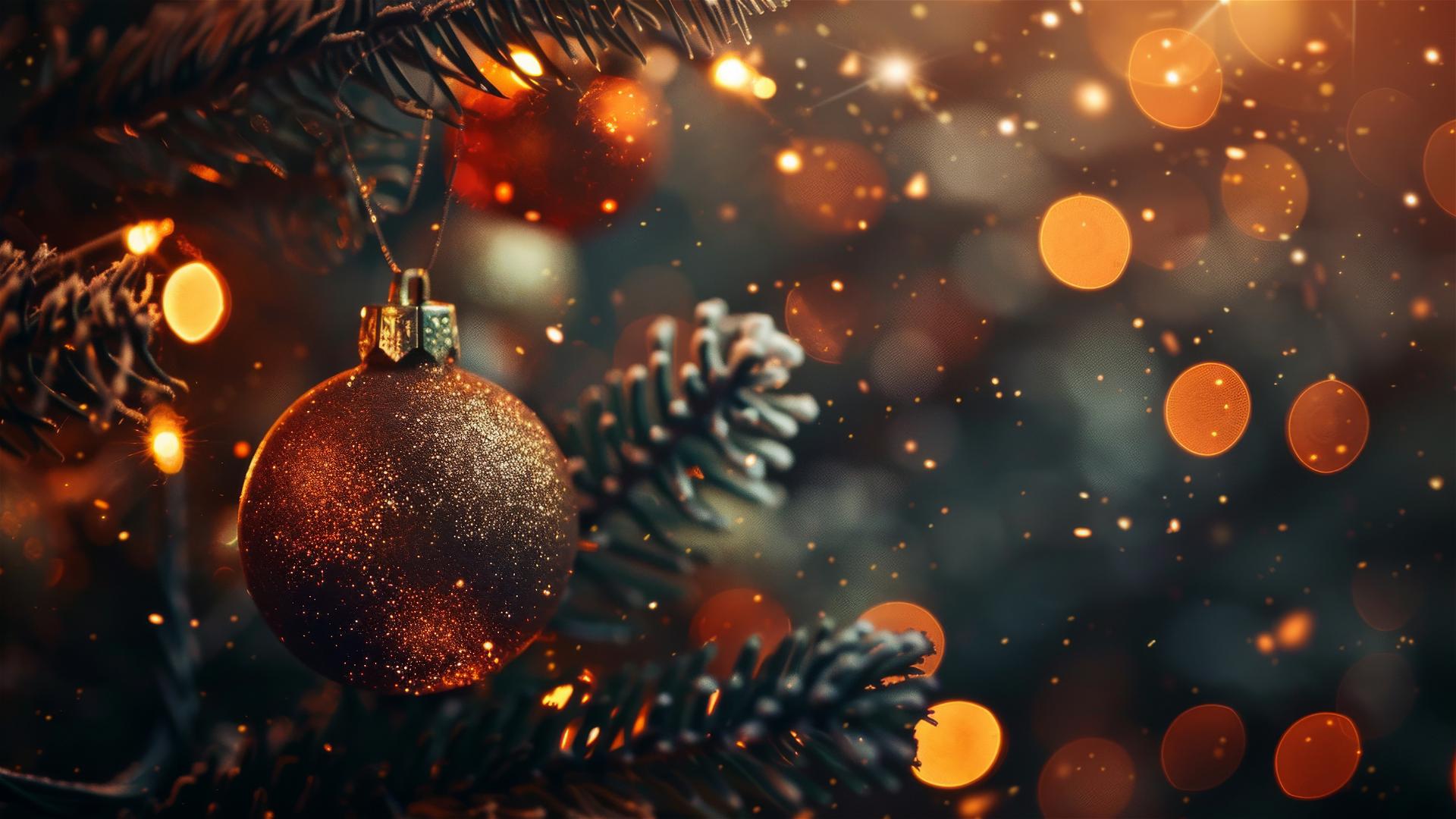 Festive Christmas background in 4K resolution